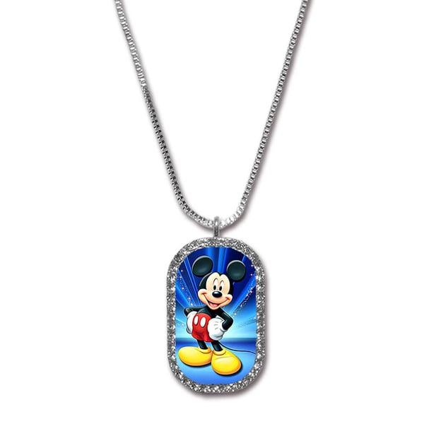 Halskjede: Disney Mikke Mus, vakkert smykke med unikt motiv Halskjede: Disney Mikke Mus, vakkert smykke med unikt motiv