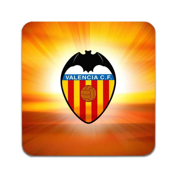 Glassunderlag (2-pakning): Valencia CF, stilrene underlag med unike og livlige motiver