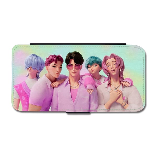 Til Samsung Galaxy S9: KPop Demon Hunters Saja Boys, flipdeksel med unikt motiv, mobiletui med stativfunksjon