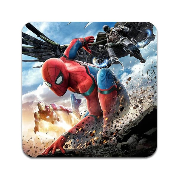 Glasbrikker (2-pak): Spider-Man, stilrene bordskånere med unikke og levende motiver