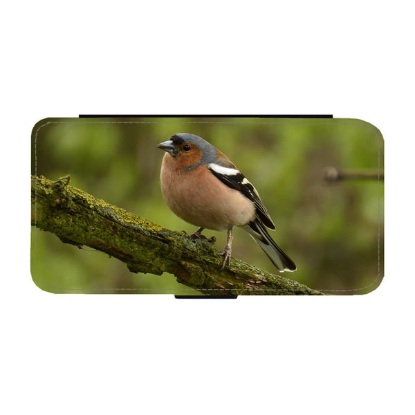 Til Samsung Galaxy S8: Bird Chaffinch, flipdeksel med unikt motiv, mobiletui med stativfunksjon