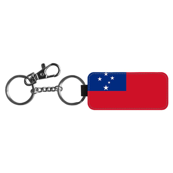 Nyckelring: Samoa Flagga, stilrent hängsmycke med livfull och unikt design