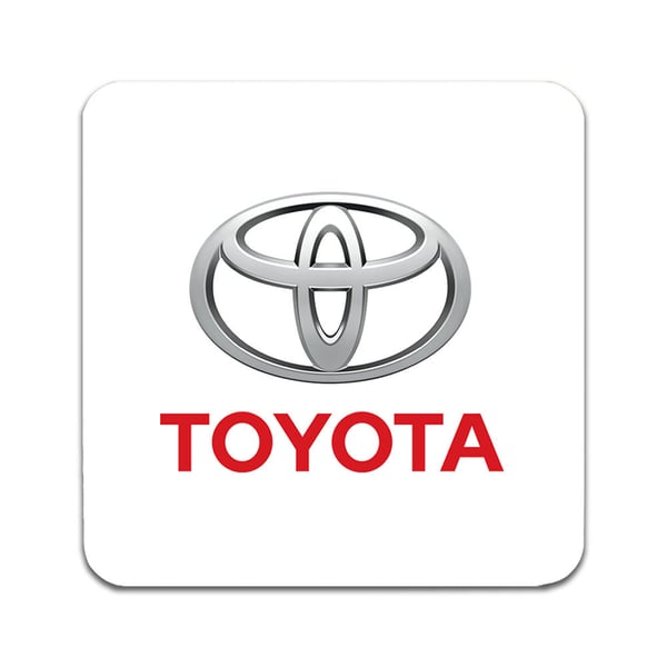 Glassunderlag (2-pakning): Toyota, stilrene underlag med unike og livlige motiver