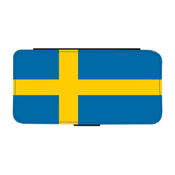Til Samsung Galaxy S8+: Swedish Flag, flip-cover med unikt motiv, mobilcover med standerfunktion
