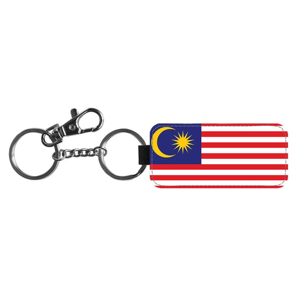 Avaimenperä: Flag of Malaysia -Malaysia Flag, tyylikäs riipus, jossa on eloisa ja uniikki kuvio