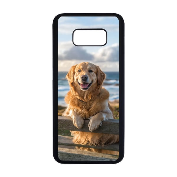 Til Samsung Galaxy S8+: Hunde Golden Retriever, mobildeksel med unikt motiv, beskyttende cover