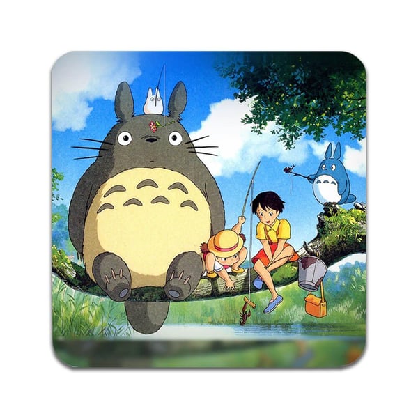 Glassunderlag (2-pakning): Totoro, stilrene underlag med unike og livlige motiver