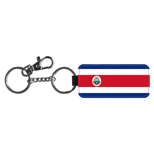 Avaimenperä: Flag of Costa Rica -Costa Rica Flag, tyylikäs riipus, jossa on eloisa ja uniikki kuvio