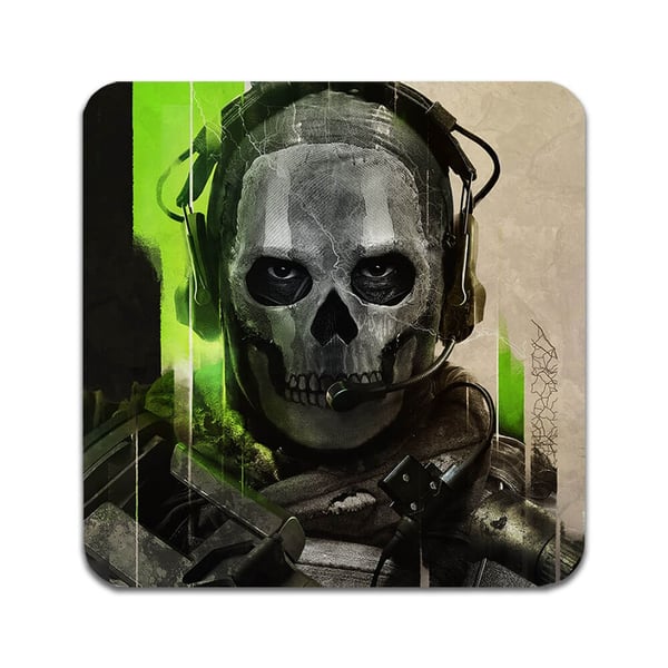 Glassunderlag (2-pakning): Call of Duty Modern Warfare 2, stilrene underlag med unike og livlige motiver