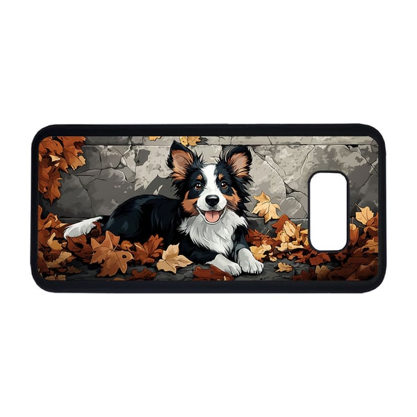 Til Samsung Galaxy S8+: Barn Søt Tegneserie Border Collie Hund, mobildeksel med unikt motiv, beskyttende cover