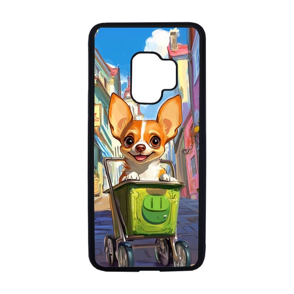 Til Samsung Galaxy S9: Barn Søt Tegneserie Chihuahua Hund, mobildeksel med unikt motiv, beskyttende cover