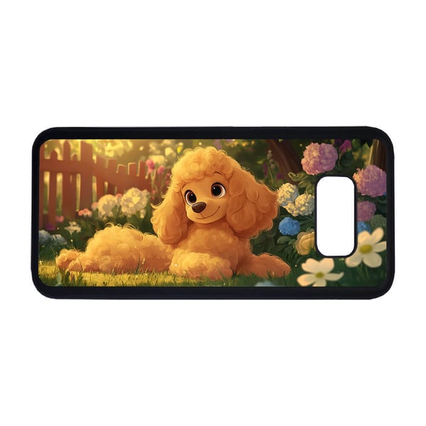 Sød Tegnet Puddel Hund Samsung Galaxy S8+ Mobilcover - Etui