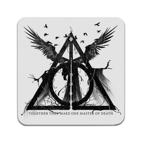 Glassunderlag (2-pakning): Harry Potter Master of Death, stilrene underlag med unike og livlige motiver