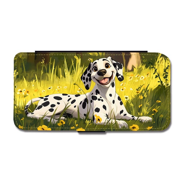 Til Samsung Galaxy S9: Børn Sød Tegneserie Dalmatiner Hund, flip-cover med unikt motiv, mobilcover med standerfunktion