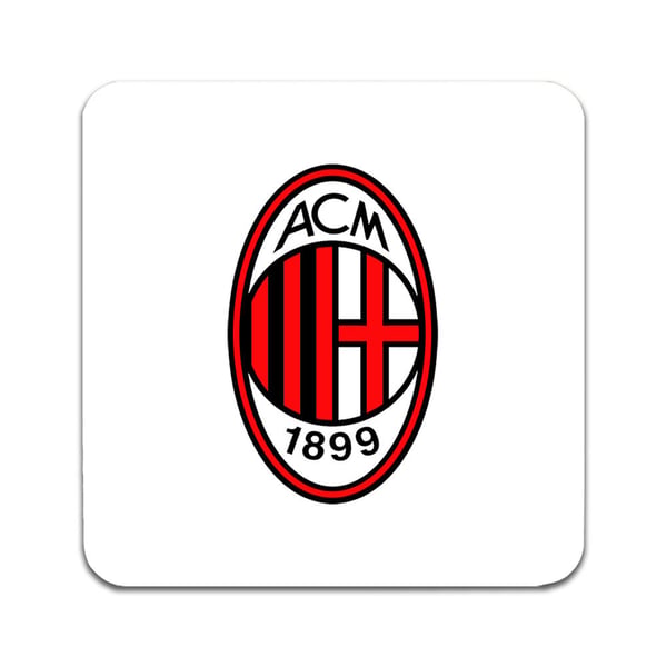 Lasinaluset (2 kpl): AC Milan, tyylikkäät aluset uniikeilla ja eloisilla kuvioilla