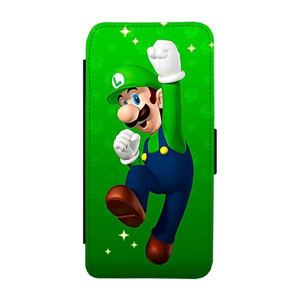 Til Samsung Galaxy S9: Super Mario Luigi, flipdeksel med unikt motiv, mobiletui med stativfunksjon