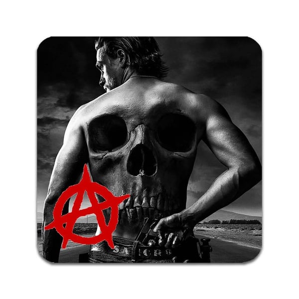 Glassunderlag (2-pakning): Sons of Anarchy, stilrene underlag med unike og livlige motiver