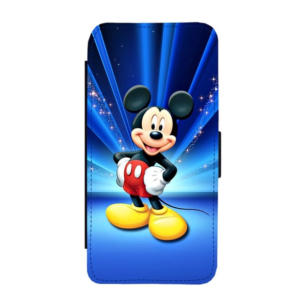 Til Samsung Galaxy S9: Mickey Mouse, flipdeksel med unikt motiv, mobiletui med stativfunksjon