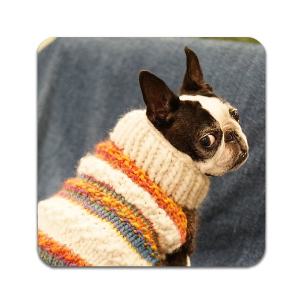 Lasinaluset (2 kpl): Boston Terrier Dog, tyylikkäät aluset uniikeilla ja eloisilla kuvioilla