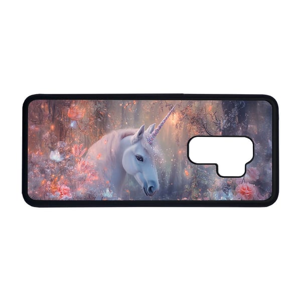 Til Samsung Galaxy S9+: Enhjørning, mobildeksel med unikt motiv, beskyttende cover