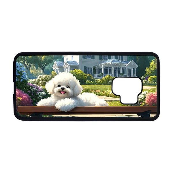 Til Samsung Galaxy S9: Barn Søt Tegneserie Bichon Frise Hund, mobildeksel med unikt motiv, beskyttende cover