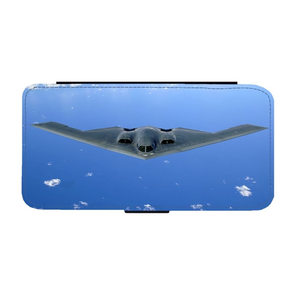 Til Samsung Galaxy S8: Northrop Grumman B-2 Spirit Stealth Bomber, flipdeksel med unikt motiv, mobiletui med stativfunksjon