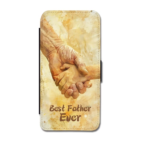 Til Samsung Galaxy S8+: Best Father Ever, flipdeksel med unikt motiv, mobiletui med stativfunksjon