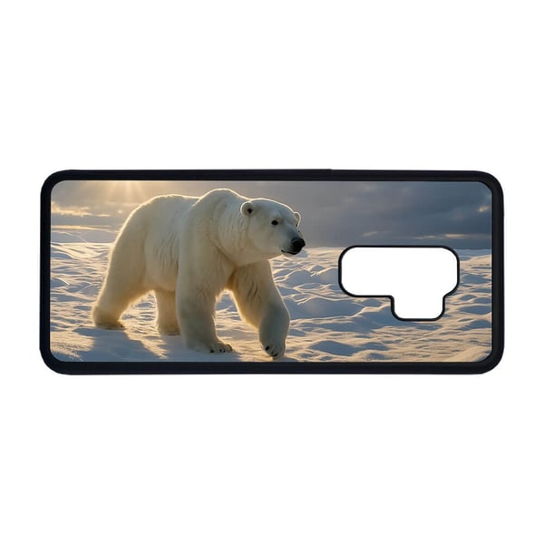 Til Samsung Galaxy S9+: Dyr Isbjørn, mobildeksel med unikt motiv, beskyttende cover