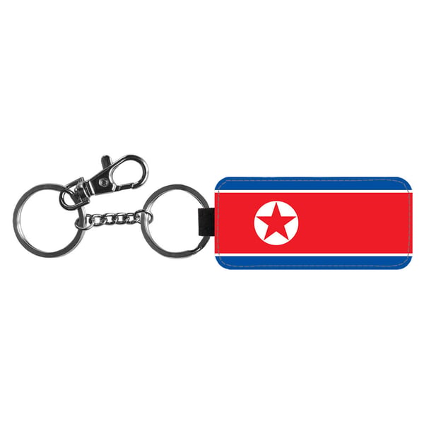Avaimenperä: Flag of North Korea -North Korea Flag, tyylikäs riipus, jossa on eloisa ja uniikki kuvio