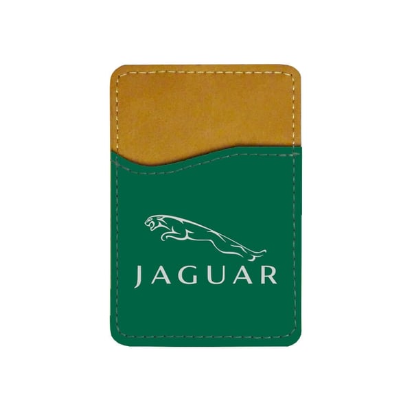 Selvklebende kortholder til mobil (Universell): Jaguar, kortlomme med levende og unikt design til telefonen