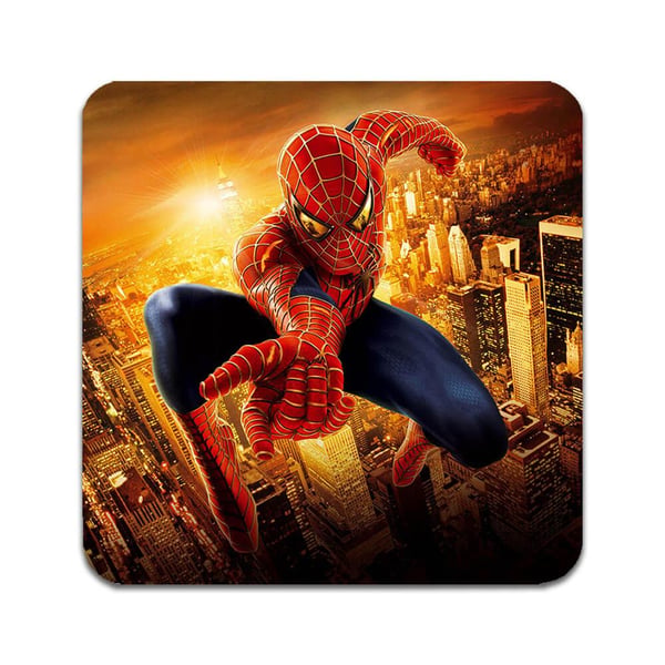 Glassunderlag (2-pakning): Spider-Man, stilrene underlag med unike og livlige motiver