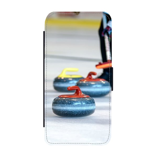 Til Samsung Galaxy S8+: Curling, flipdeksel med unikt motiv, mobiletui med stativfunksjon