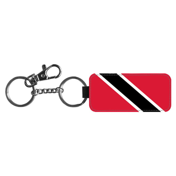 Nøkkelring: Trinidad och Tobago Flagga, stilrent anheng med levende og unikt design