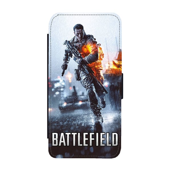 Til Samsung Galaxy S8+: Battlefield, flip-cover med unikt motiv, mobilcover med standerfunktion
