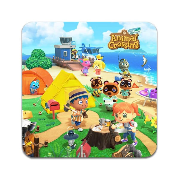 Lasinaluset (2 kpl): Animal Crossing New Horizons, tyylikkäät aluset uniikeilla ja eloisilla kuvioilla