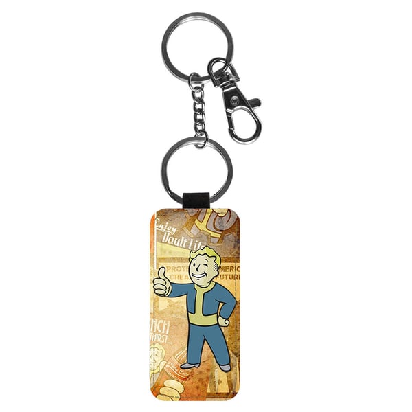 Avaimenperä: Fallout Vault Boy, tyylikäs riipus, jossa on eloisa ja uniikki kuvio