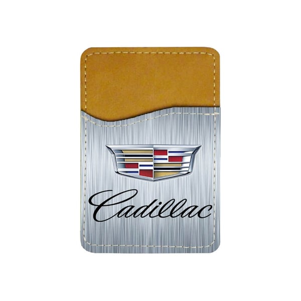 Selvklebende kortholder til mobil (Universell): Cadillac 2014 Logo, kortlomme med levende og unikt design til telefonen