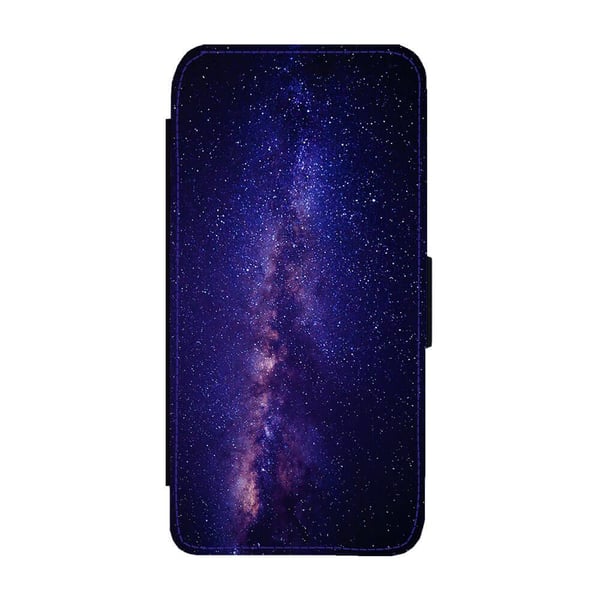 Til Samsung Galaxy S8+: Space Galaxy, flipdeksel med unikt motiv, mobiletui med stativfunksjon