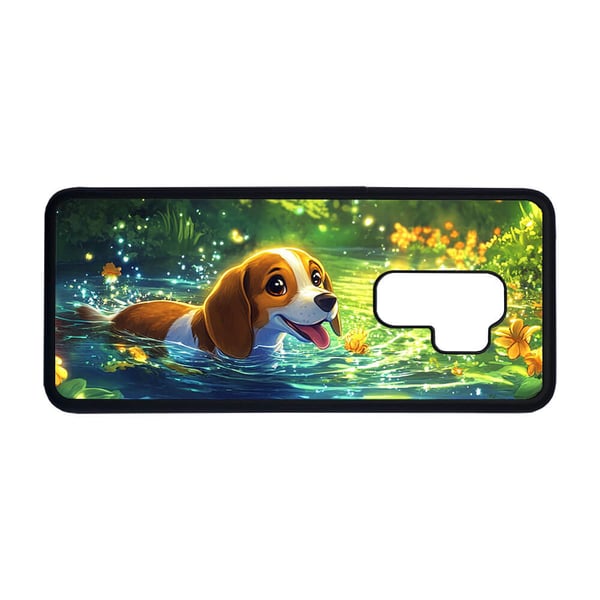 Til Samsung Galaxy S9+: Børne Tegneserie Beagle Hund, mobilcover med unikt motiv, beskyttende cover