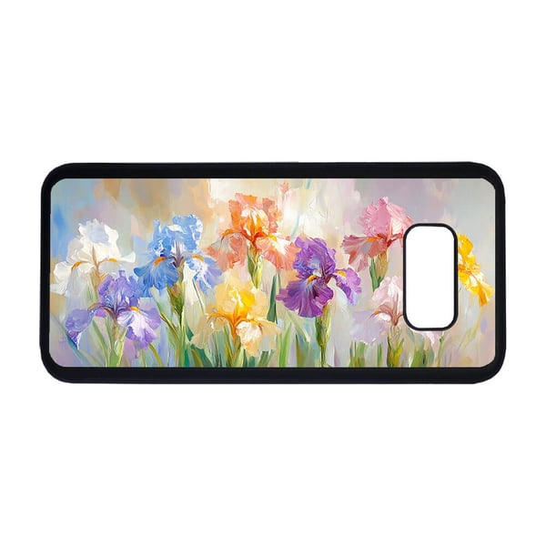 Til Samsung Galaxy S8+: Blomster Iris Maleri, mobildeksel med unikt motiv, beskyttende cover