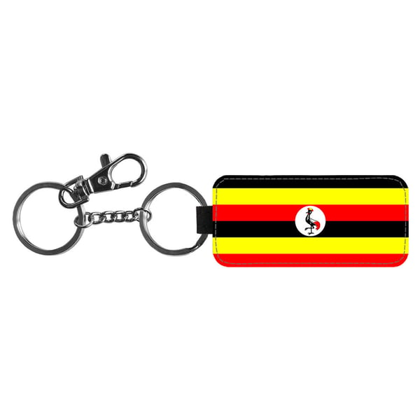 Avaimenperä: Flag of Uganda -Uganda Flag, tyylikäs riipus, jossa on eloisa ja uniikki kuvio Avaimenperä: Flag of Uganda -Uganda Flag, tyylikäs riipus, jossa on eloisa ja uniikki kuvio
