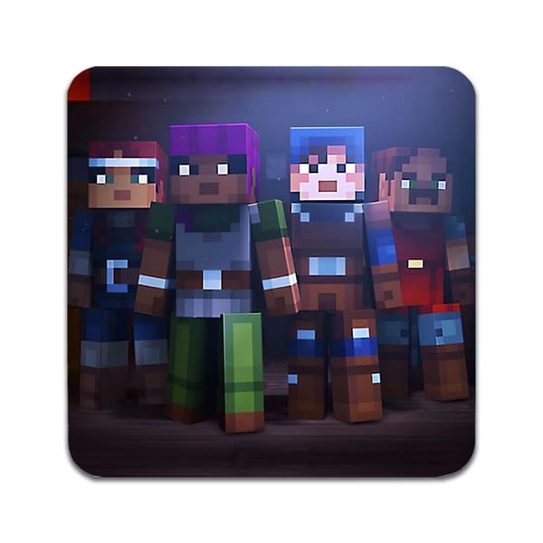 Glassunderlag (2-pakning): Minecraft Dungeons, stilrene underlag med unike og livlige motiver