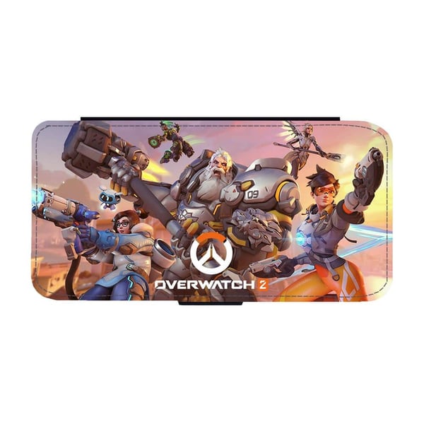 Overwatch 2 Samsung Galaxy S9, flipdeksel med unikt motiv, mobiletui med stativfunksjon