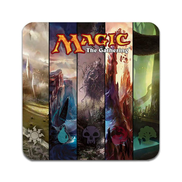 Lasinaluset (2 kpl): Magic The Gathering, tyylikkäät aluset uniikeilla ja eloisilla kuvioilla Lasinaluset (2 kpl): Magic The Gathering, tyylikkäät aluset uniikeilla ja eloisilla kuvioilla