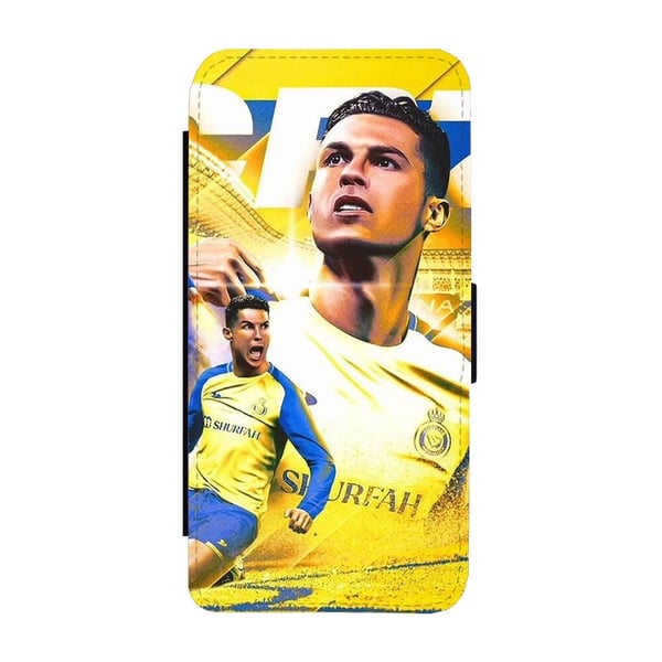 Til Samsung Galaxy S8+: Cristiano Ronaldo 2023 Al-Nassr, flipdeksel med unikt motiv, mobiletui med stativfunksjon