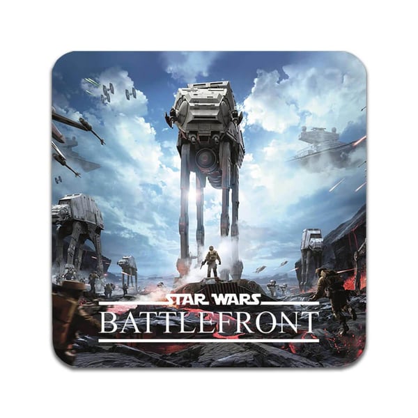 Glassunderlag (2-pakning): Star Wars Battlefront 2, stilrene underlag med unike og livlige motiver