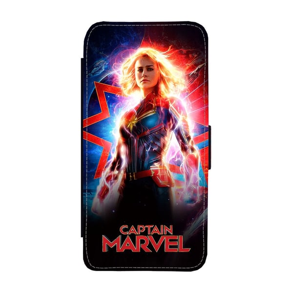 Til Samsung Galaxy S9: Captain Marvel, flipdeksel med unikt motiv, mobiletui med stativfunksjon