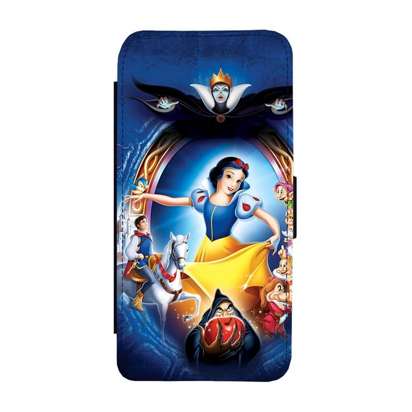 Til Samsung Galaxy S9: Snow White, flipdeksel med unikt motiv, mobiletui med stativfunksjon