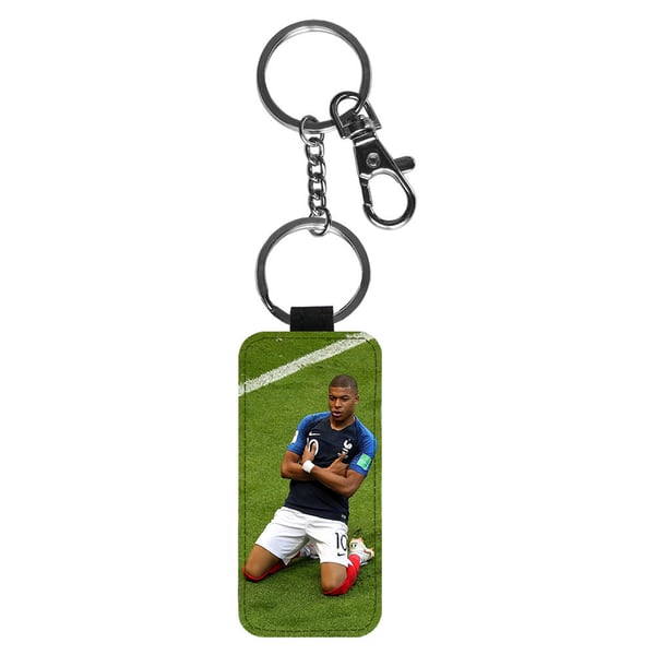 Nyckelring: Kylian Mbappe, stilrent hängsmycke med livfull och unikt design