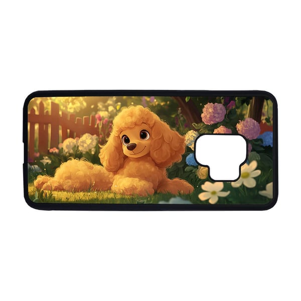 Til Samsung Galaxy S9: Søt Tegnet Puddel Hund, mobildeksel med unikt motiv, beskyttende cover